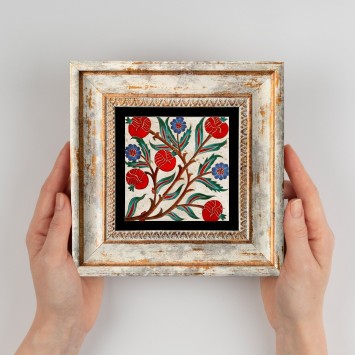 Cuadro decorativo enmarcado TC1238 multicolor 20x20 cm