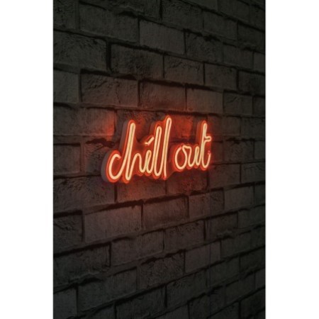 Iluminación LED decorativa de plástico Chill Out rojo 39x14x2 cm