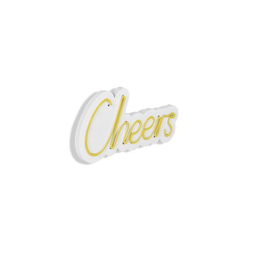 Iluminación LED decorativa de plástico Cheers amarillo 30x14x2 cm