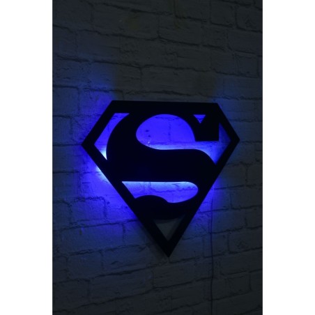 Iluminación LED decorativa Superman azul 52x40 cm