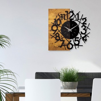 Reloj de pared madera Modelo 26 nogal negro 59x3x58 cm