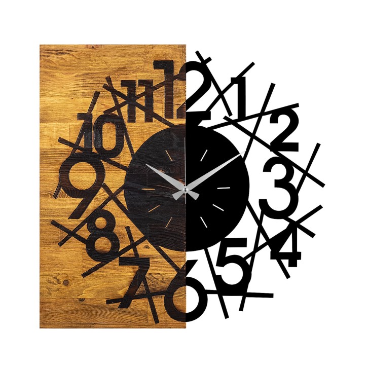 Reloj de pared madera Modelo 26 nogal negro 59x3x58 cm