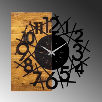 Reloj de pared madera Modelo 26 nogal negro 59x3x58 cm