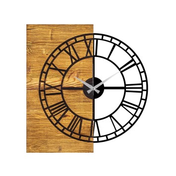 Reloj de pared madera Modelo 10 nogal negro 55x3x58 cm