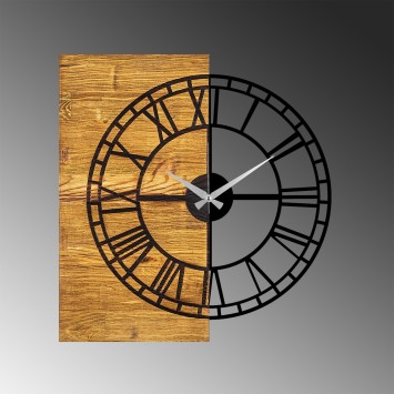 Reloj de pared madera Modelo 10 nogal negro 55x3x58 cm