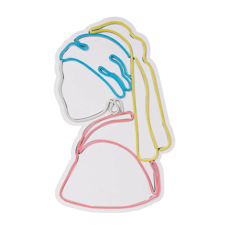 Iluminación LED decorativa de plástico Girl With A Pearl Earring Pinky multicolor 47 cmx25 cmx2 cm