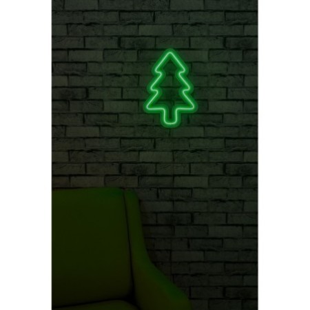 Iluminación LED decorativa de plástico Christmas Pine verde 21x30x2 cm