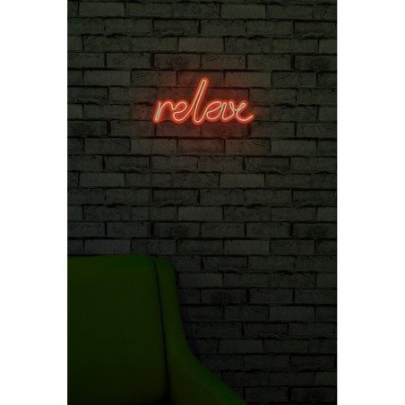 Iluminación LED decorativa de plástico Relax rojo 38x15x2 cm