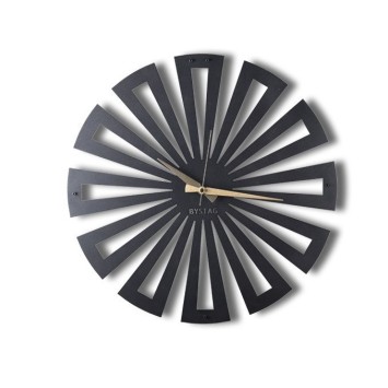 Reloj de pared metal Symmetry negro 50x50 cm