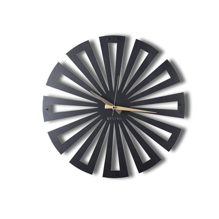 Reloj de pared metal Symmetry negro 50x50 cm