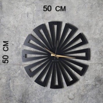 Reloj de pared metal Symmetry negro 50x50 cm