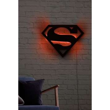 Iluminación LED decorativa Superman rojo 52x40 cm