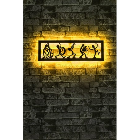 Iluminación LED decorativa Music Band amarillo 19x60 cm