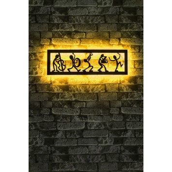 Iluminación LED decorativa Music Band amarillo 19x60 cm