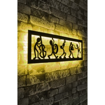 Iluminación LED decorativa Music Band amarillo 19x60 cm