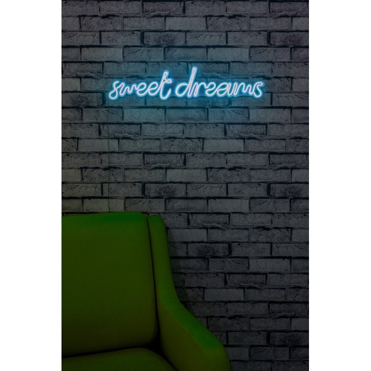 Iluminación LED decorativa de plástico Sweet Dreams azul 48x16x2 cm