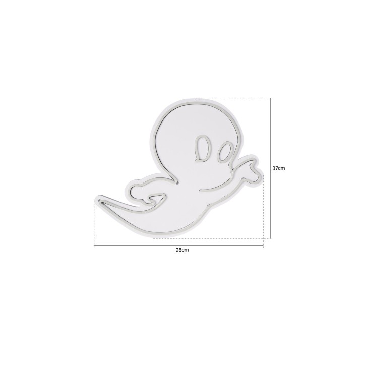 Iluminación LED decorativa de plástico Casper The Friendly Ghost blanco