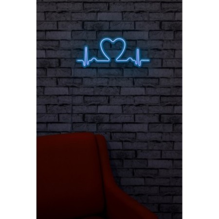 Iluminación LED decorativa de plástico Love Rhythm azul 51x21x2 cm