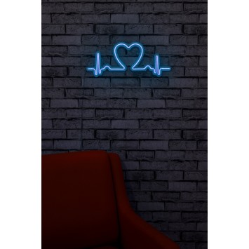 Iluminación LED decorativa de plástico Love Rhythm azul 51x21x2 cm