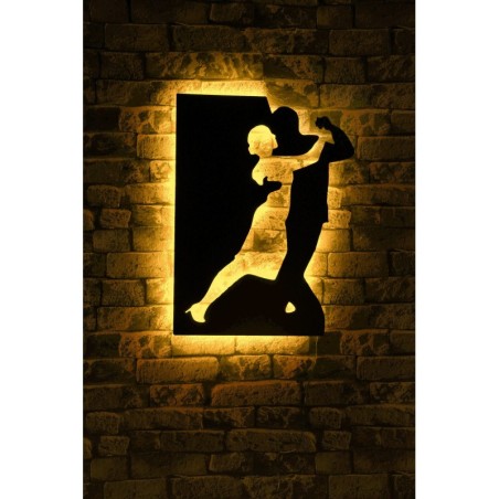 Iluminación LED decorativa Dancing Couple amarillo 56x42 cm