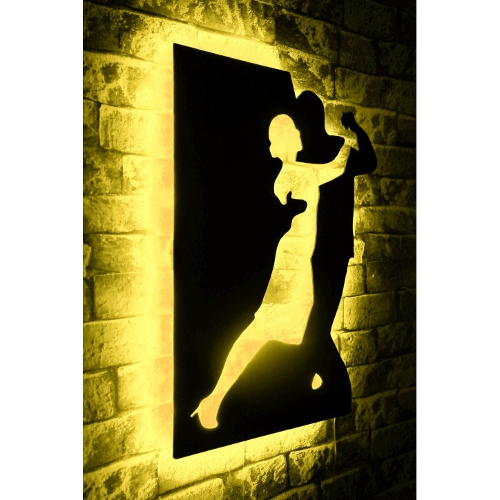 Iluminación LED decorativa Dancing Couple amarillo 56x42 cm