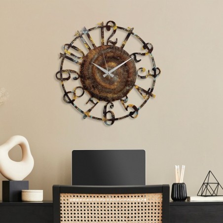 Reloj de pared metal Metal Wall Clock 15-1 multicolor diámetro 48 cm