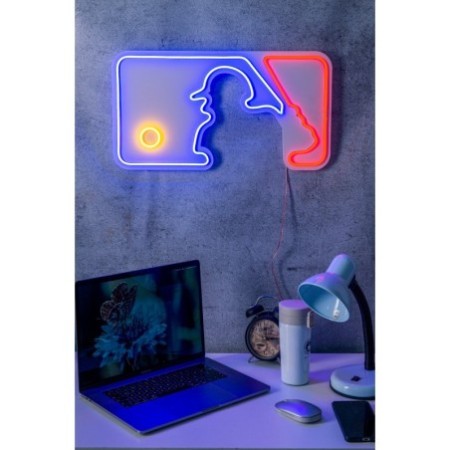 Iluminación LED decorativa de plástico Baseball Pitcher multicolor 56x30x2 cm