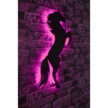 Iluminación LED decorativa Wild Horse rosa 60x30 cm