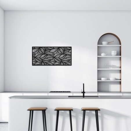 Decoración pared de metal Decorative Panel 5 negro 100x48 cm