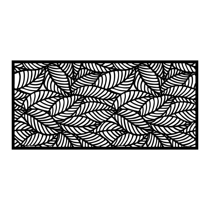 Decoración pared de metal Decorative Panel 5 negro 100x48 cm