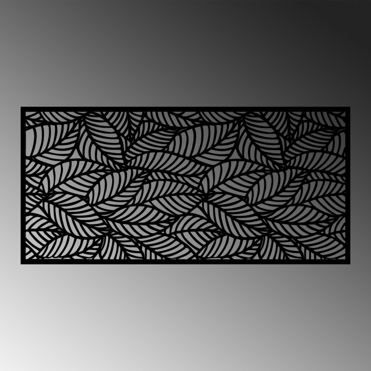 Decoración pared de metal Decorative Panel 5 negro 100x48 cm