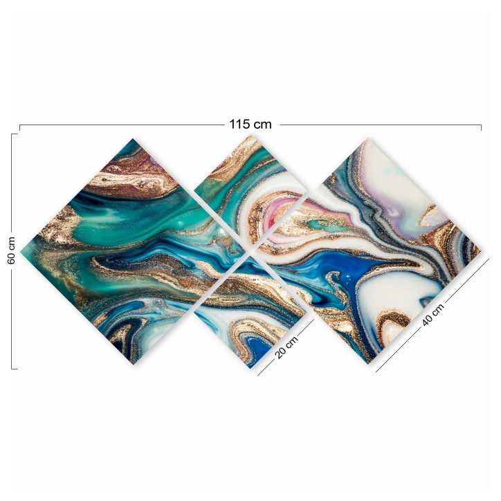 Cuadro decorativo MDF 4MDF1033479244 multicolor 60x115 cm