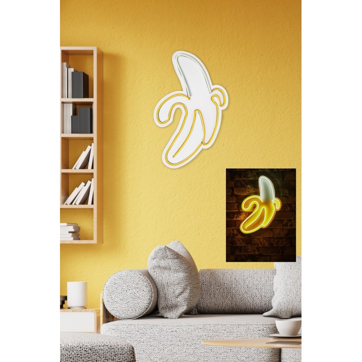 Iluminación LED decorativa de plástico Banana amarillo blanco