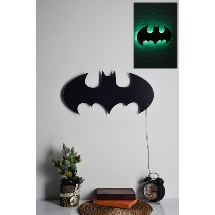 Iluminación LED decorativa Batman verde 50x25 cm