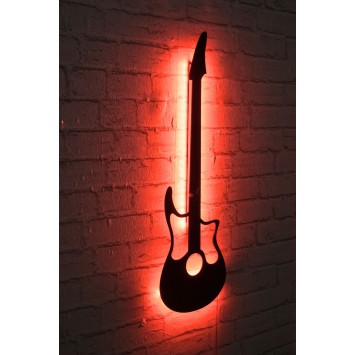 Iluminación LED decorativa Guitar rojo 22x68 cm