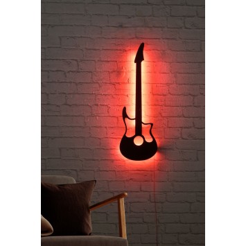 Iluminación LED decorativa Guitar rojo 22x68 cm