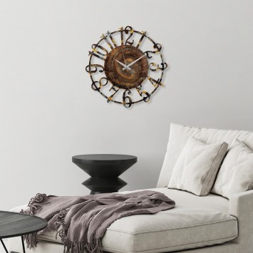 Reloj de pared metal Metal Wall Clock 15 -1 multicolor diámetro 48 cm