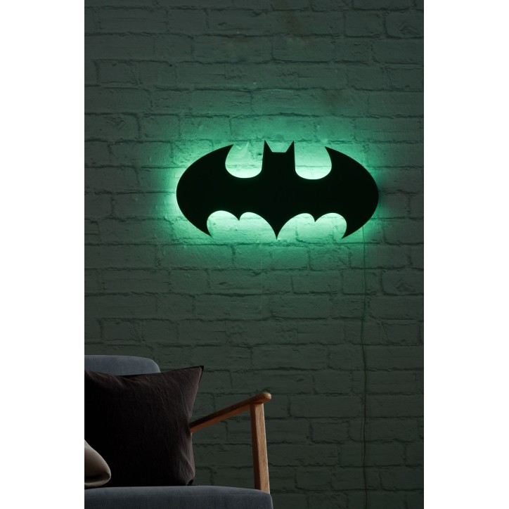 Iluminación LED decorativa Batman verde 50x25 cm