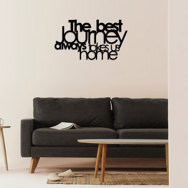 Decoración pared de metal The Best Lourney Always negro 70x40 cm