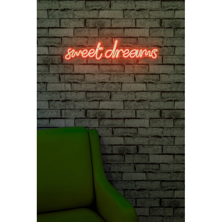 Iluminación LED decorativa de plástico Sweet Dreams rojo 48x16x2 cm