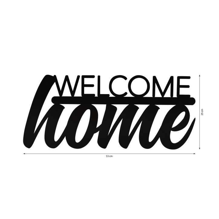 Iluminación LED decorativa Welcome Home azul 53x25 cm