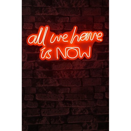 Iluminación LED decorativa de plástico All We Have is Now rojo 26x57x2 cm