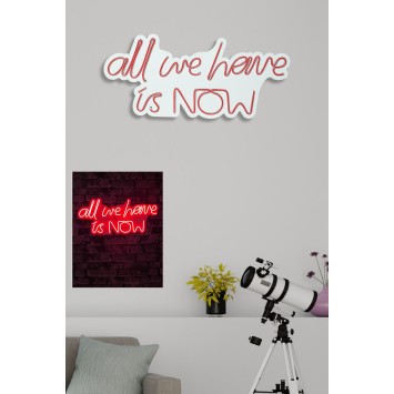 Iluminación LED decorativa de plástico All We Have is Now rojo 26x57x2 cm