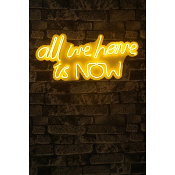 Iluminación LED decorativa de plástico All We Have is Now amarillo 26x57x2 cm