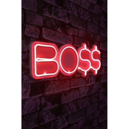 Iluminación LED decorativa de plástico BOSS rojo 21x56x2 cm