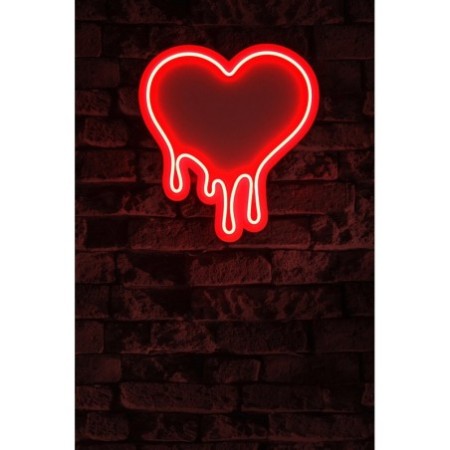 Iluminación LED decorativa de plástico Melting Heart rojo