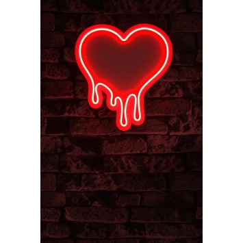 Iluminación LED decorativa de plástico Melting Heart rojo