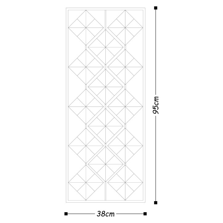 Decoración pared de metal Tesoro multicolor 38x95 cm