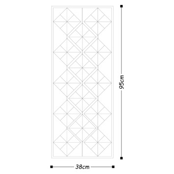 Decoración pared de metal Tesoro multicolor 38x95 cm