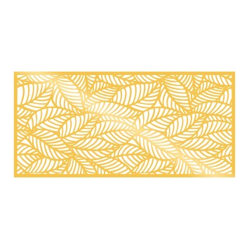 Decoración pared de metal Decorative Panel 5 oro 100x48 cm